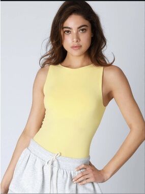 Nikibiki Light Yellow Fitted Tank Top